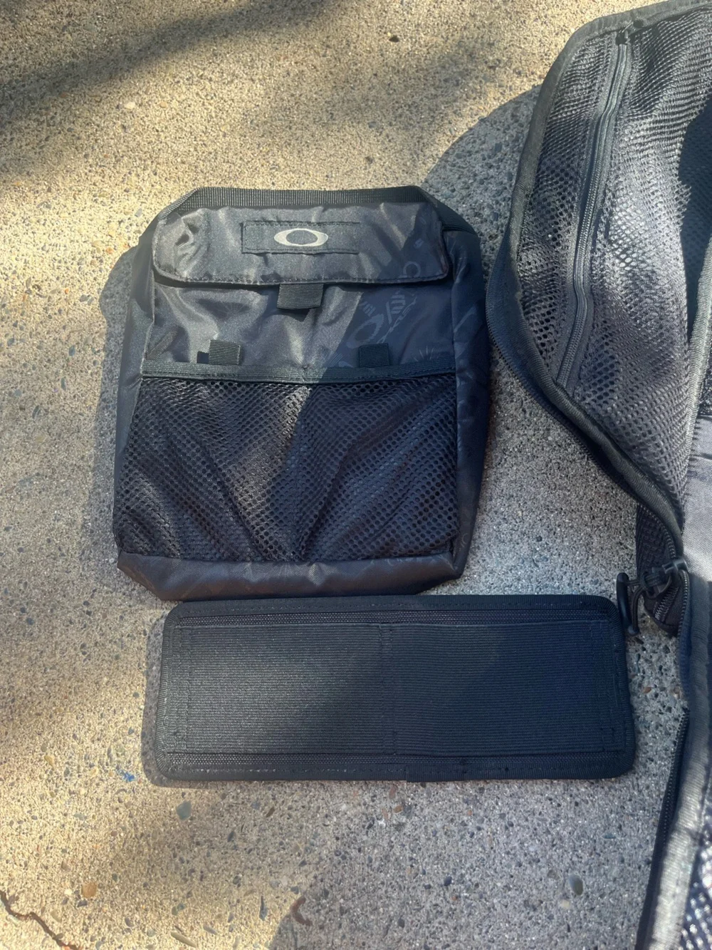 Oakley Black Backpack Sling Bag with Blue Accent - Tactical Style